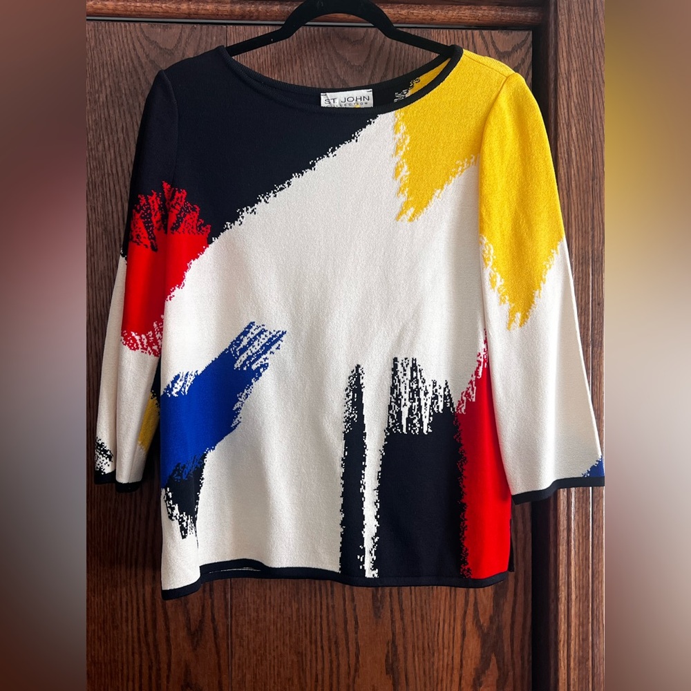 St. John Collection Black and White Sweater